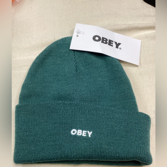 Obey Mallard Green Fluid Beanie Knit Hat - Picture 3 of 5